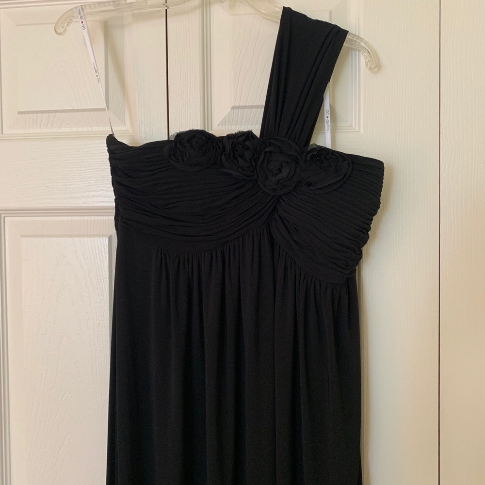Floor-Length One Strap Black Formal Dress